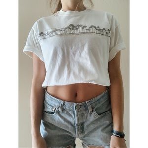 vintage crop casual oversized key west t-shirt